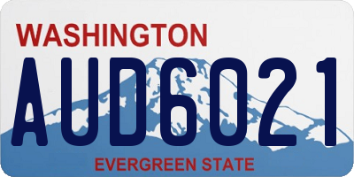 WA license plate AUD6021