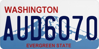 WA license plate AUD6070