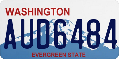 WA license plate AUD6484