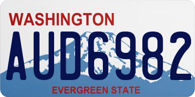 WA license plate AUD6982