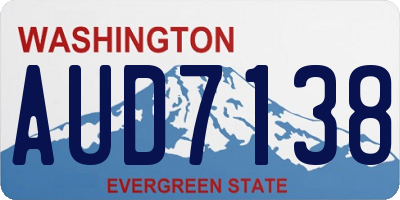 WA license plate AUD7138