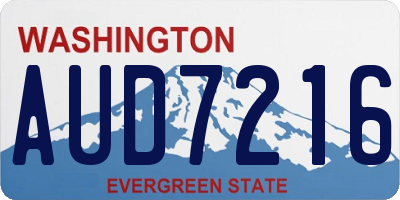 WA license plate AUD7216