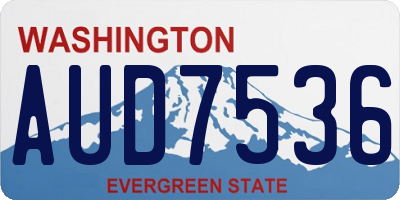 WA license plate AUD7536