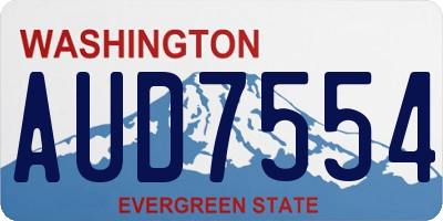 WA license plate AUD7554