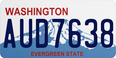 WA license plate AUD7638