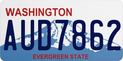 WA license plate AUD7862