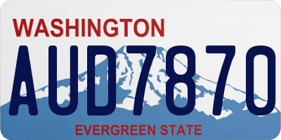 WA license plate AUD7870
