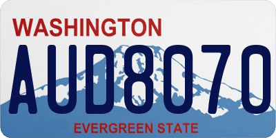 WA license plate AUD8070