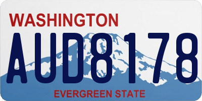 WA license plate AUD8178