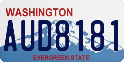WA license plate AUD8181