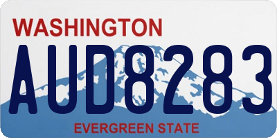 WA license plate AUD8283