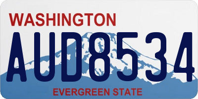 WA license plate AUD8534