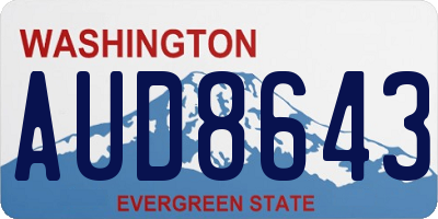 WA license plate AUD8643
