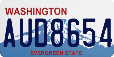 WA license plate AUD8654
