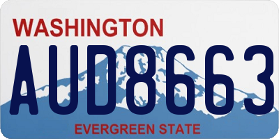 WA license plate AUD8663