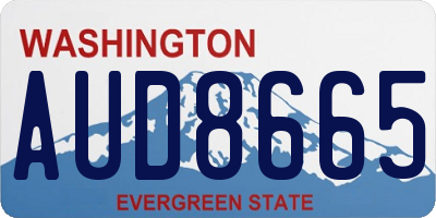 WA license plate AUD8665