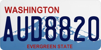 WA license plate AUD8820