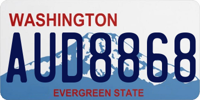 WA license plate AUD8868
