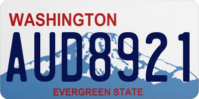 WA license plate AUD8921