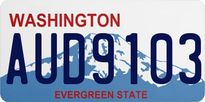 WA license plate AUD9103