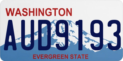 WA license plate AUD9193