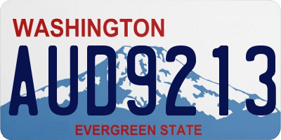 WA license plate AUD9213