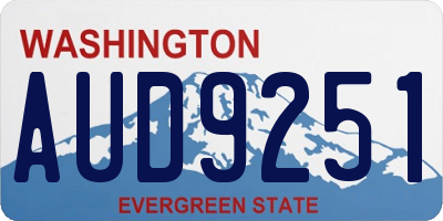 WA license plate AUD9251
