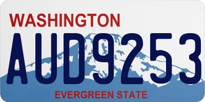 WA license plate AUD9253