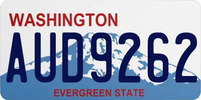 WA license plate AUD9262