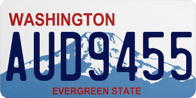 WA license plate AUD9455