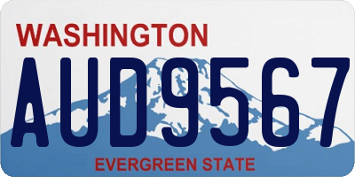 WA license plate AUD9567