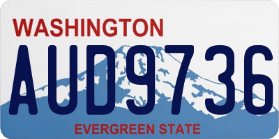 WA license plate AUD9736