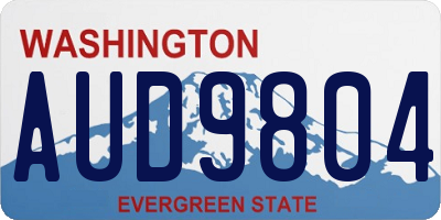 WA license plate AUD9804