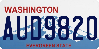 WA license plate AUD9820