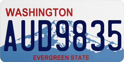 WA license plate AUD9835