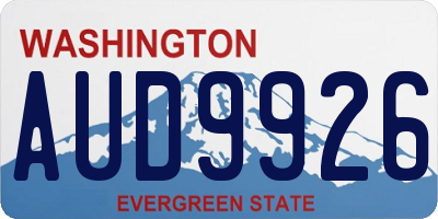 WA license plate AUD9926
