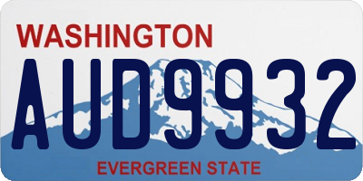 WA license plate AUD9932