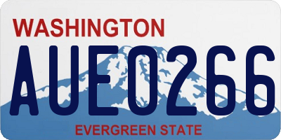 WA license plate AUE0266