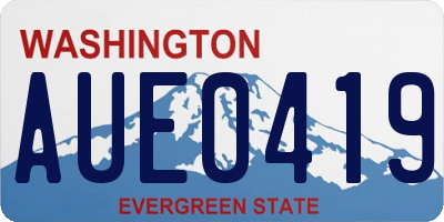 WA license plate AUE0419
