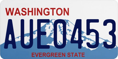 WA license plate AUE0453