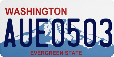 WA license plate AUE0503