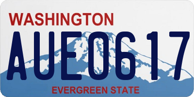 WA license plate AUE0617