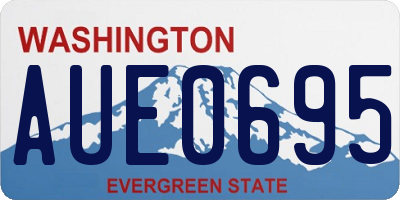 WA license plate AUE0695