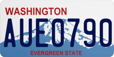 WA license plate AUE0790