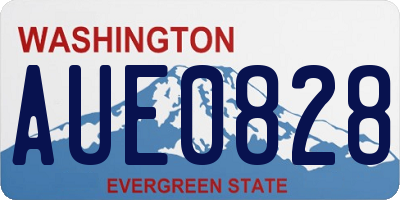 WA license plate AUE0828