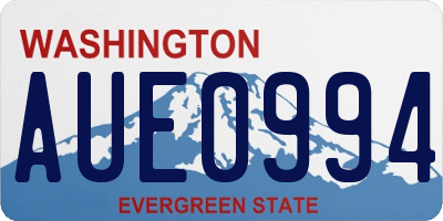 WA license plate AUE0994