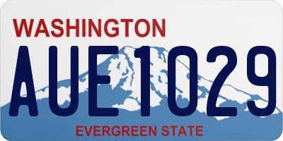 WA license plate AUE1029