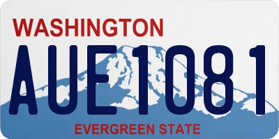 WA license plate AUE1081