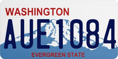 WA license plate AUE1084