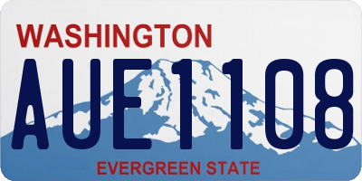 WA license plate AUE1108